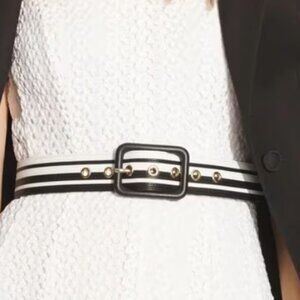 White House Black Market Black + White Belt — Size S (NWT)